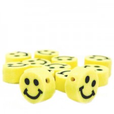 Katsuki beads 10mm Smiley Yellow